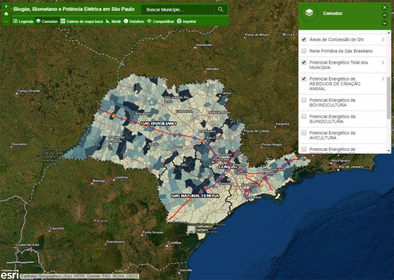 MAPAS ESTIMAM O POTENCIAL DE PRODUÇÃO DE BIOGÁS NO ESTADO DE SÃO PAULO
