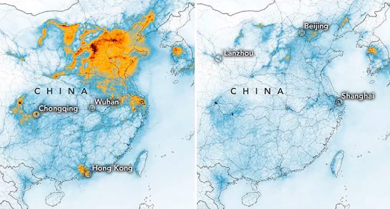 Índices de poluição do ar despencam nos países com quarentena