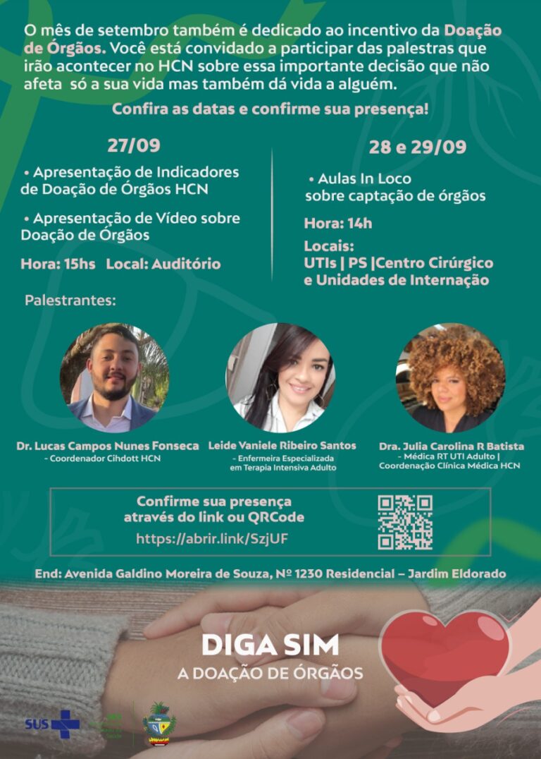 HCN - Hospital Estadual do Centro-norte Goiano | Doação de órgãos