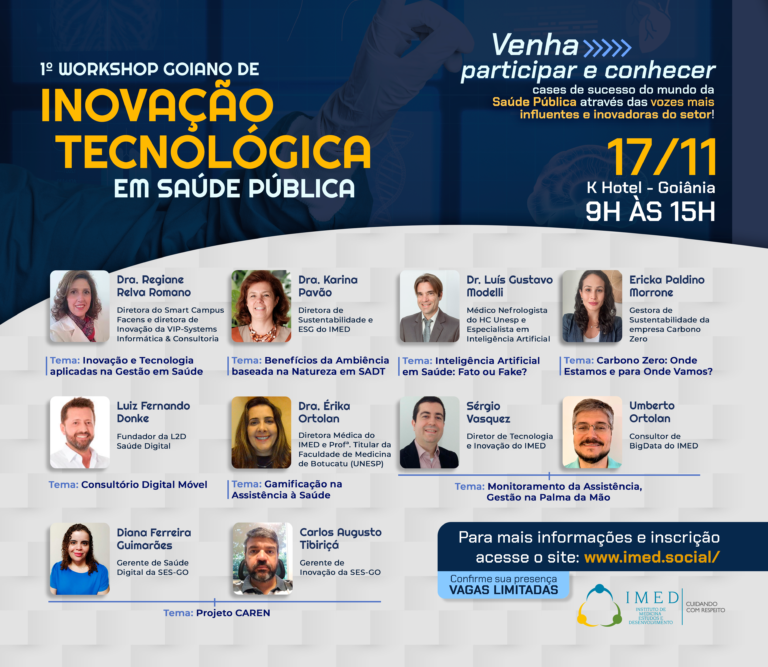 IMED - Instituto de Medicina, Estudos e Desenvolvimento | 1º Workshop Goiano de Inovação Tecnológica em Saúde Pública