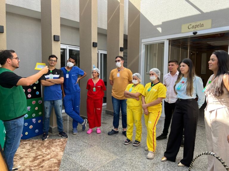 A ação do Hospital Estadual de Trindade (Hetrin) destacou a importância da higiene das mãos, com atividades práticas e interativas.
