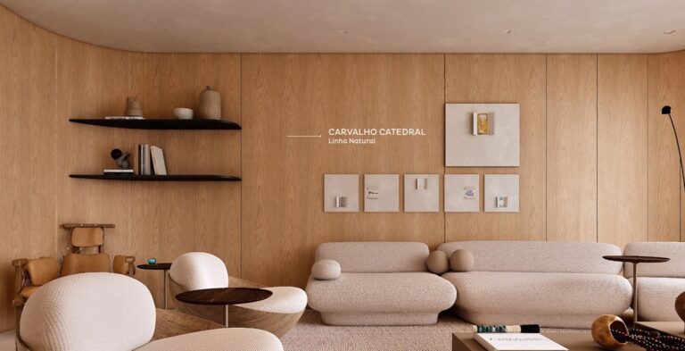 Nova Coleção CASAS da Greenplac, destacando padrões que conectam design e natureza dentro de um lar aconchegante. Marca pertence a holding, Colpar Brasil.