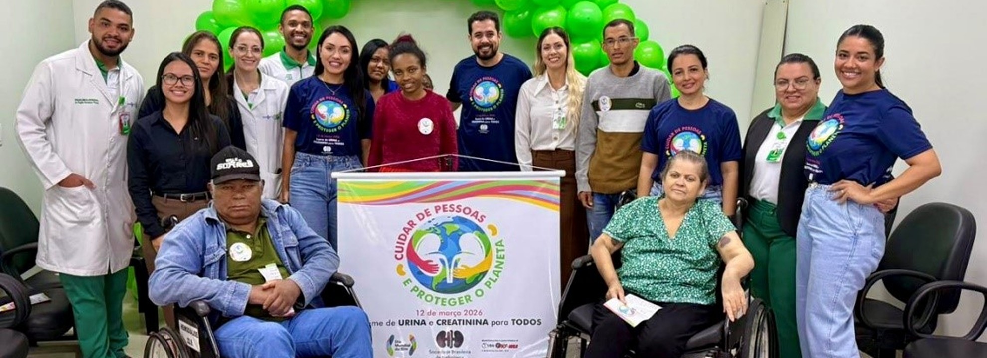 Ações de conscientização sobre saúde renal nas Policlínicas Estaduais da Região Nordeste II – Posse e da Região do Entorno – Formosa, em Goiás, no Dia Mundial do Rim.